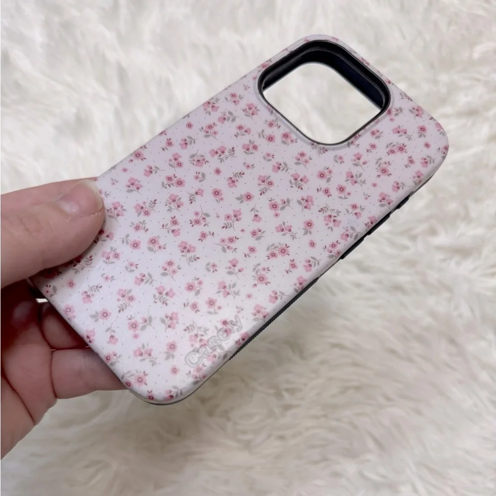 Casely Case IPhone 15 Pro Case Floral Pink Phone Case Casely IPhone 15 Pro Case